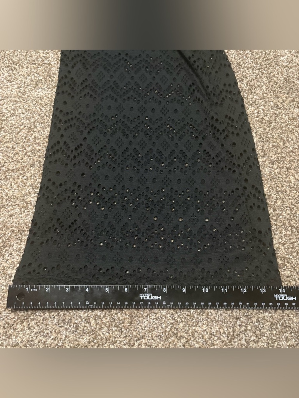 Black Wide-Leg Crochet Pants - Picture 10 of 13